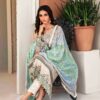 Sky blue embroidered dupatta