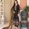 Black embroidered suit