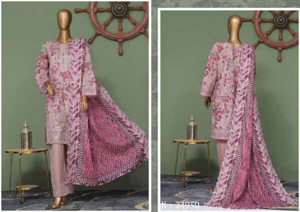 Embroidered Khaddar Fabric