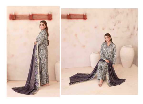 Mocha rose suit with staple shalwar fabric