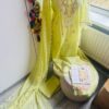 Elegant sunshine yellow designer suit