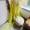 Chikan embroidered lawn dupatta